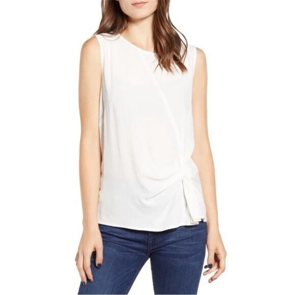 Chelsea 28 Women's White Sleeveless Twist Top | S